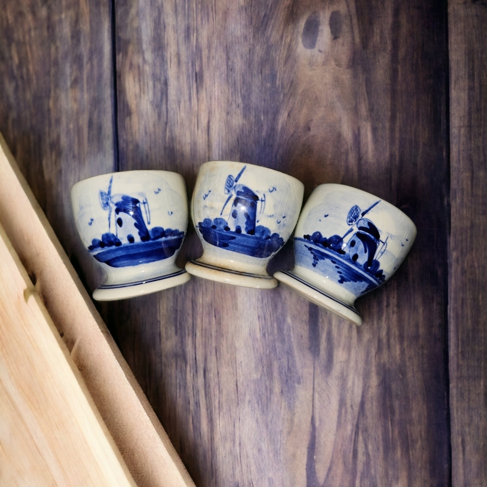 Vintage Delft Holland Egg Cups